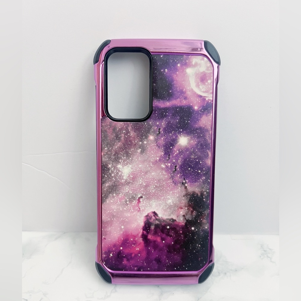 Glow-in-the-Dark Purple Nebula Cosmic Case for Samsung Galaxy A52 | Space Design